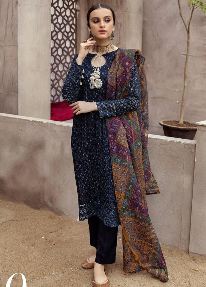 Zoha By Aalaya Embroidered Viscose Suits Unstitched 3 Piece ALY22ZC D9 - Winter Collection