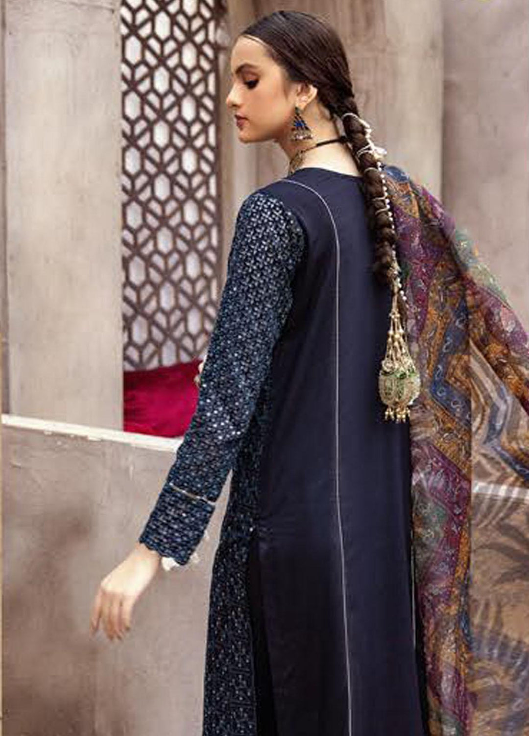 Zoha By Aalaya Embroidered Viscose Suits Unstitched 3 Piece ALY22ZC D9 - Winter Collection
