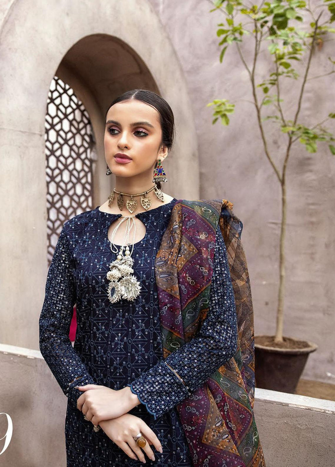 Zoha By Aalaya Embroidered Viscose Suits Unstitched 3 Piece ALY22ZC D9 - Winter Collection