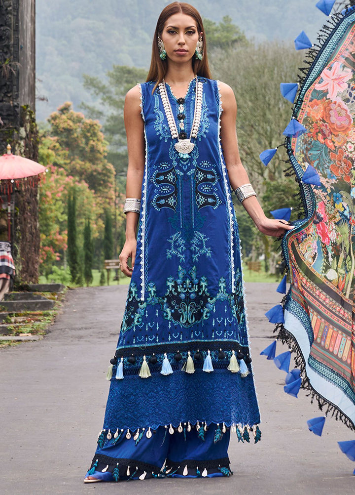 Zoha by Ansab Jahangir Embroidered Lawn Suits Unstitched 3 Piece ANJ24Z D-08 Ylang - Luxury Collection