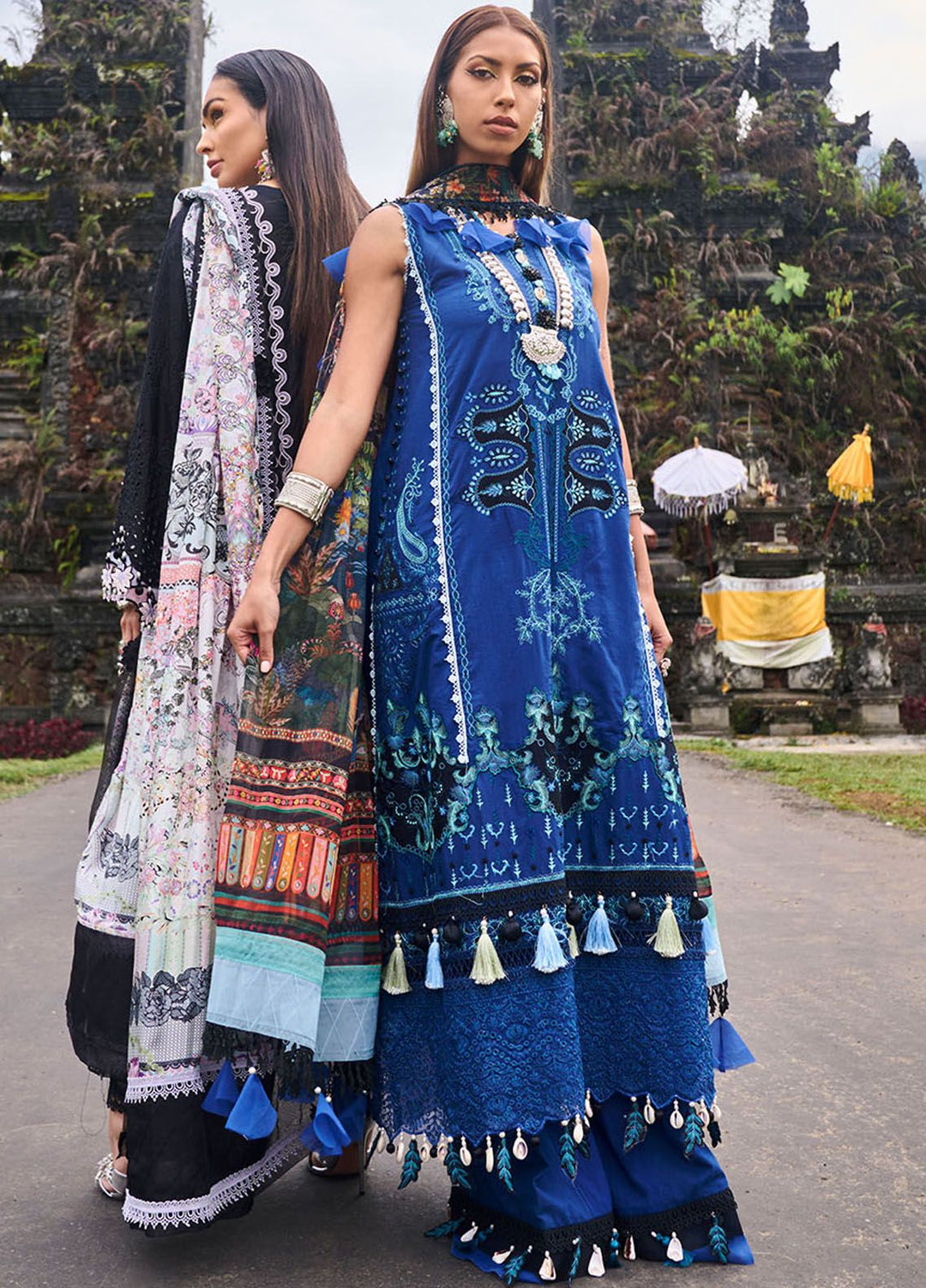 Zoha by Ansab Jahangir Embroidered Lawn Suits Unstitched 3 Piece ANJ24Z D-08 Ylang - Luxury Collection