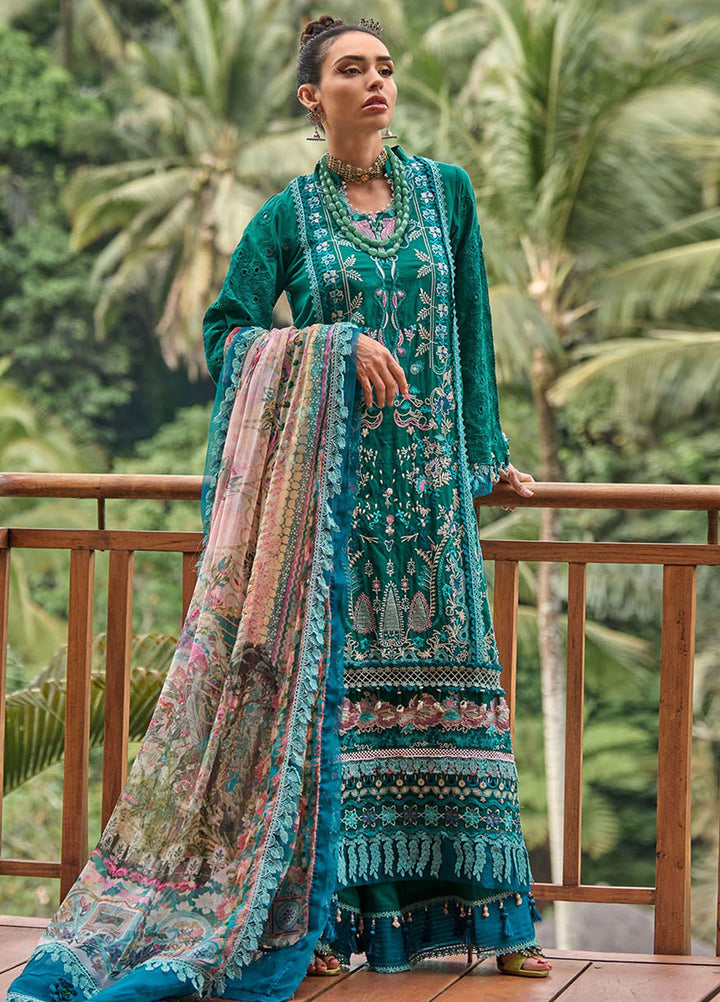 Zoha by Ansab Jahangir Embroidered Lawn Suits Unstitched 3 Piece ANJ24Z D-11 Frangipani - Luxury Collection