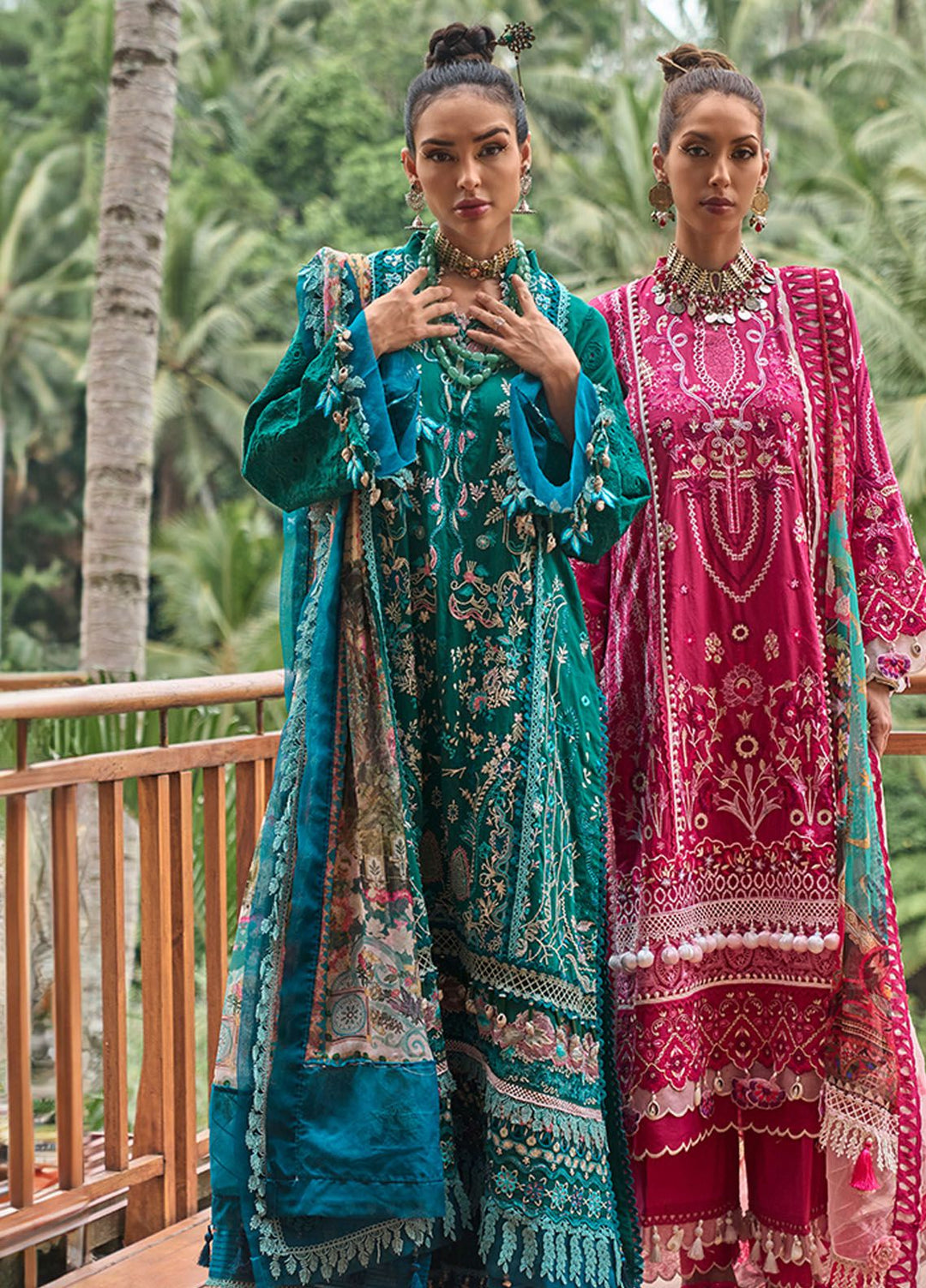 Zoha by Ansab Jahangir Embroidered Lawn Suits Unstitched 3 Piece ANJ24Z D-11 Frangipani - Luxury Collection