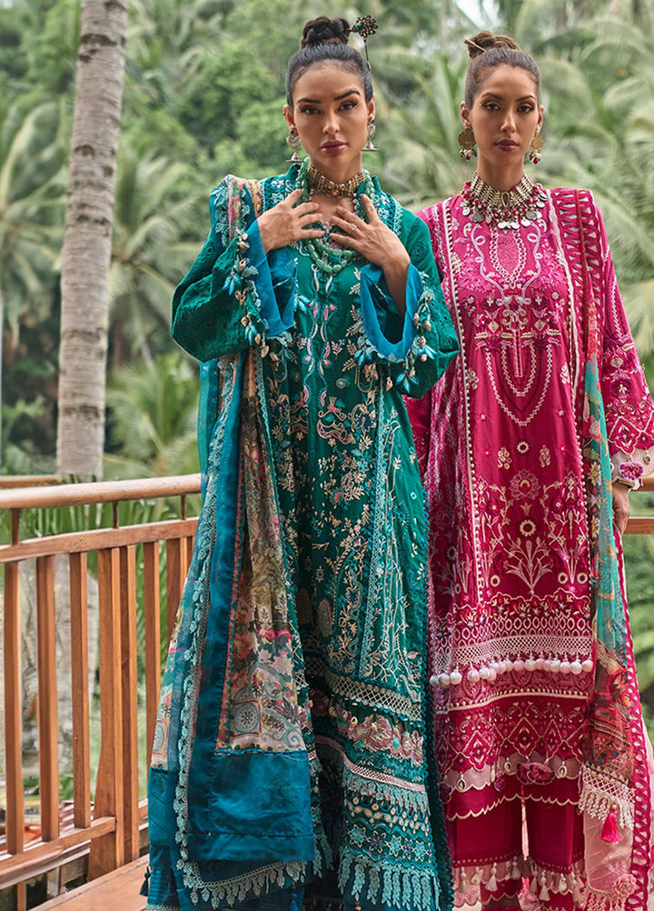 Zoha by Ansab Jahangir Embroidered Lawn Suits Unstitched 3 Piece ANJ24Z D-11 Frangipani - Luxury Collection