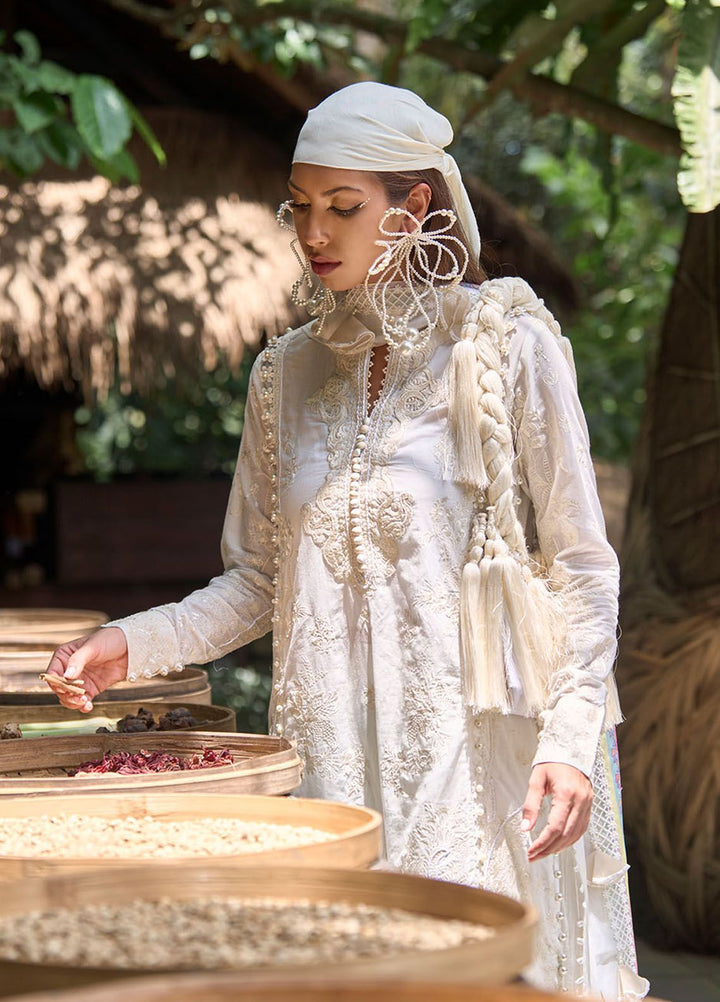 Zoha by Ansab Jahangir Embroidered Lawn Suits Unstitched 3 Piece ANJ24Z D-12 Euphoriba - Luxury Collection