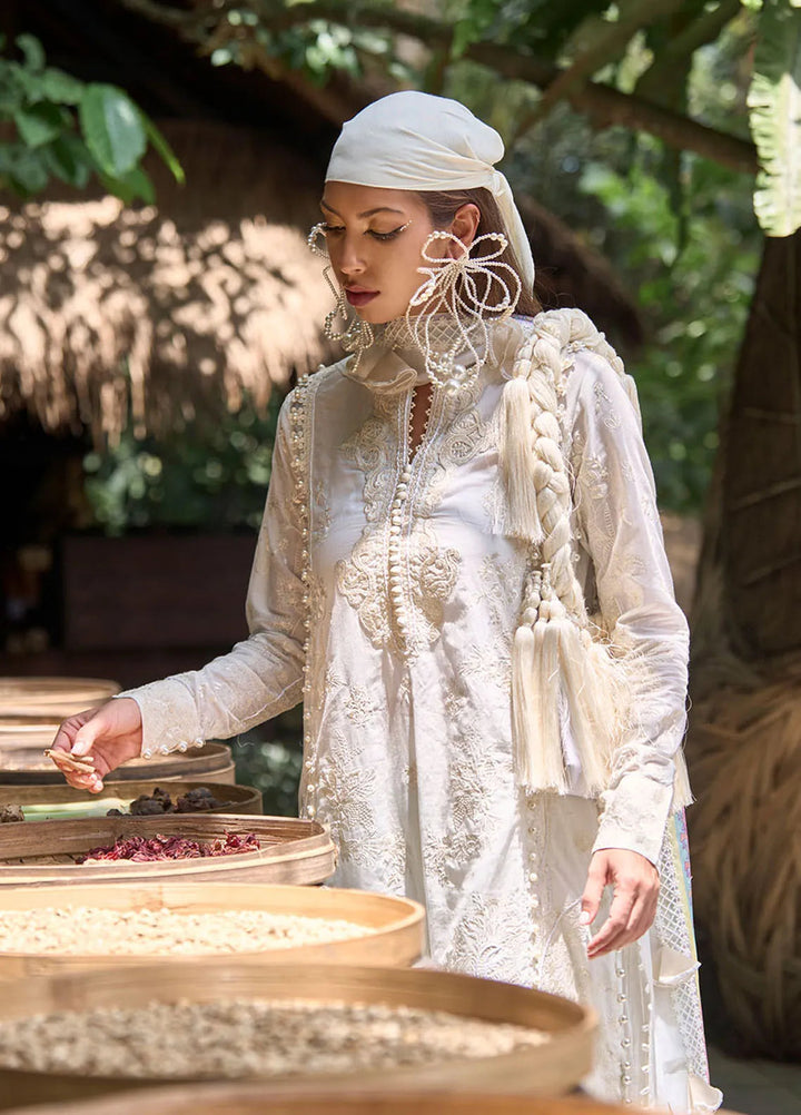 Zoha by Ansab Jahangir Embroidered Lawn Unstitched Suit 3 Piece ANJ24Z D-12 Euphoriba - Luxury Collection