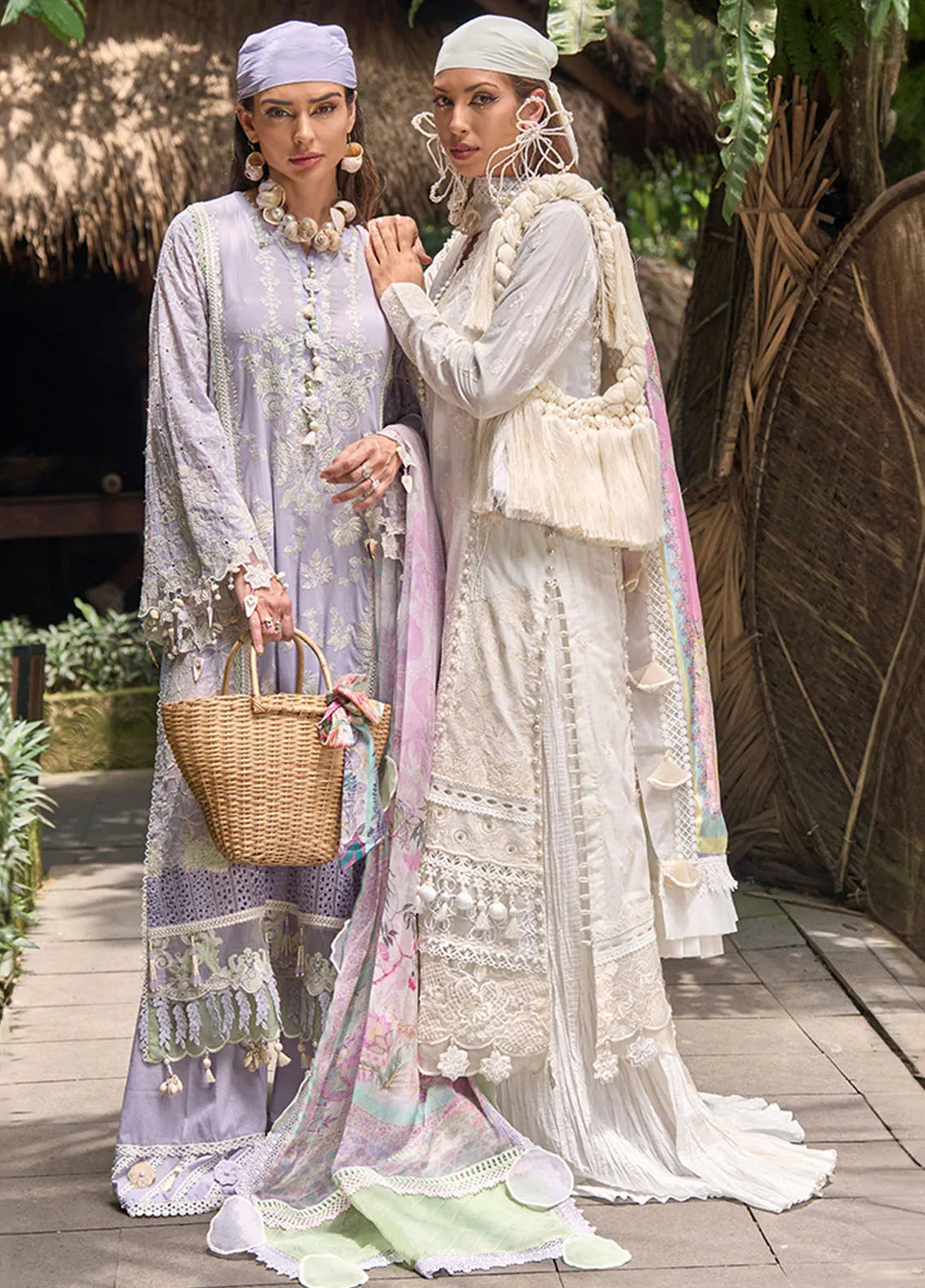 Zoha by Ansab Jahangir Embroidered Lawn Unstitched Suit 3 Piece ANJ24Z D-12 Euphoriba - Luxury Collection