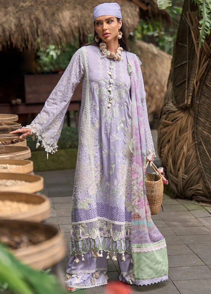 Zoha by Ansab Jahangir Embroidered Lawn Unstitched Suits 3 Piece ANJ24Z D-01 Cananga - Luxury Collection
