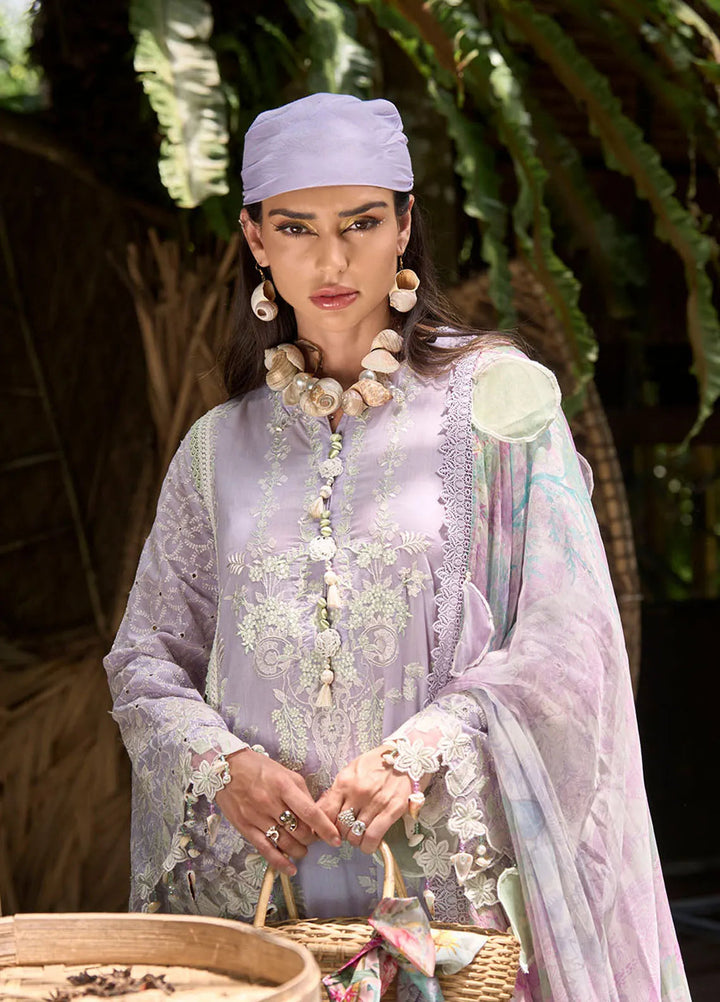 Zoha by Ansab Jahangir Embroidered Lawn Unstitched Suits 3 Piece ANJ24Z D-01 Cananga - Luxury Collection