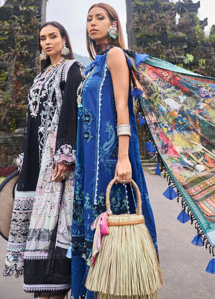 Zoha by Ansab Jahangir Embroidered Lawn Unstitched Suits 3 Piece ANJ24Z D-08 Ylang - Luxury Collection