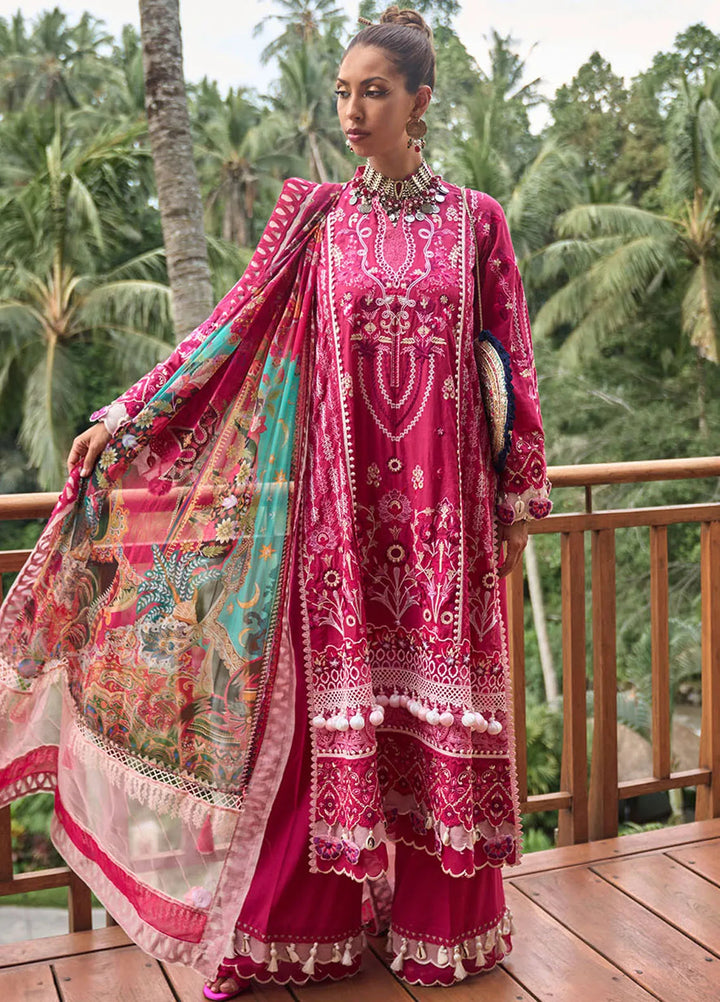 Zoha by Ansab Jahangir Embroidered Lawn Unstitched Suits 3 Piece ANJ24Z D-09 Champaca - Luxury Collection