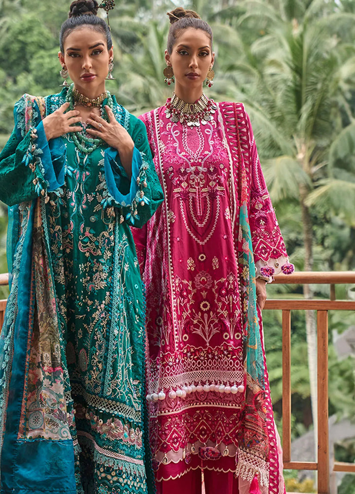 Zoha by Ansab Jahangir Embroidered Lawn Unstitched Suits 3 Piece ANJ24Z D-09 Champaca - Luxury Collection