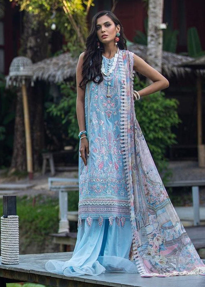 Zoha by Ansab Jahangir Embroidered Lawn Suits Unstitched 3 Piece AN23Z AJLL23-01 Hibiscus - Luxury Collection