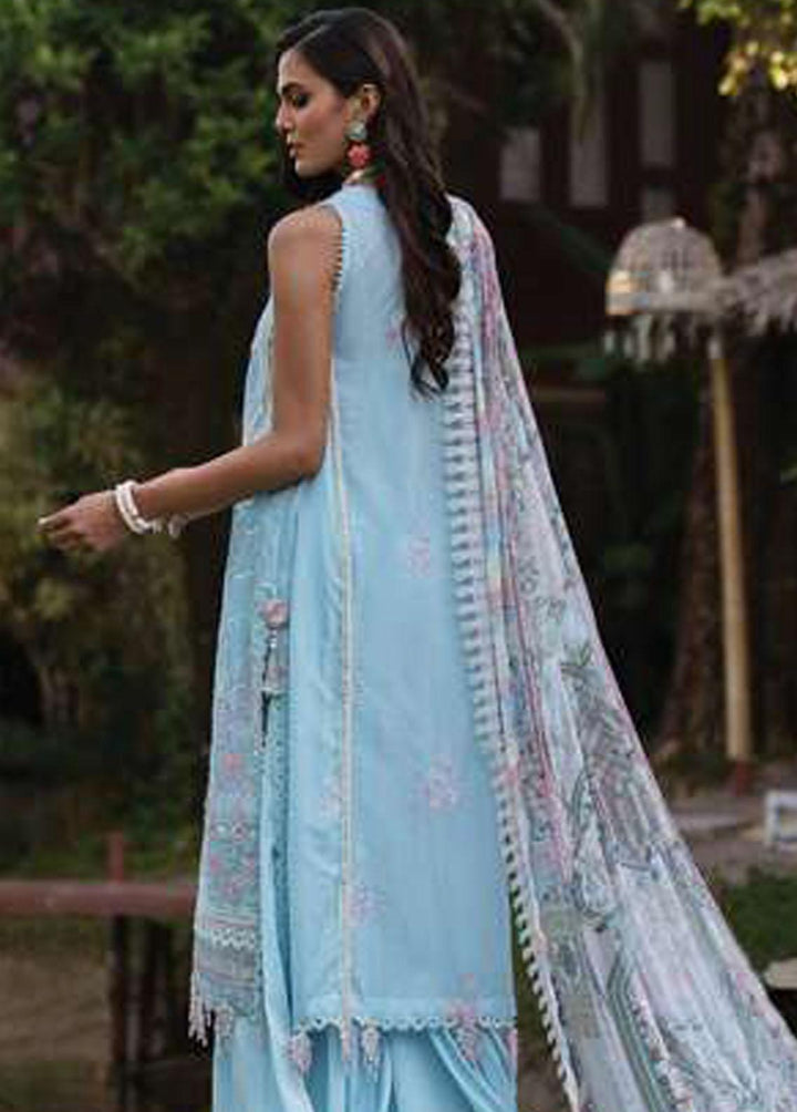 Zoha by Ansab Jahangir Embroidered Lawn Suits Unstitched 3 Piece AN23Z AJLL23-01 Hibiscus - Luxury Collection