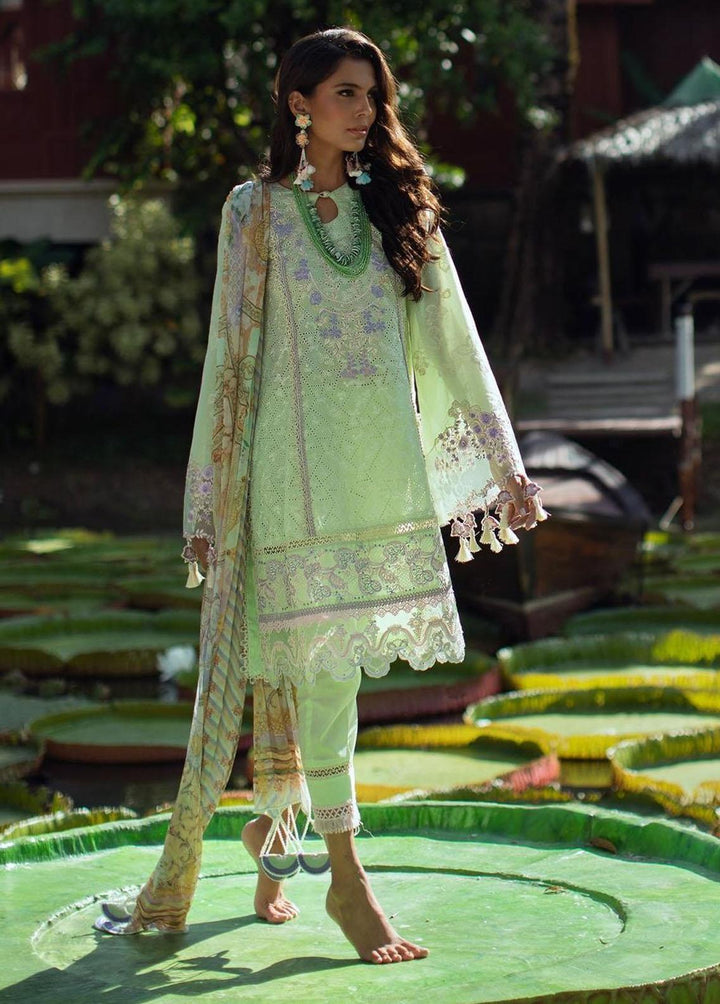 Zoha by Ansab Jahangir Embroidered Lawn Suits Unstitched 3 Piece AN23Z AJLL23-05 Lotus - Luxury Collection