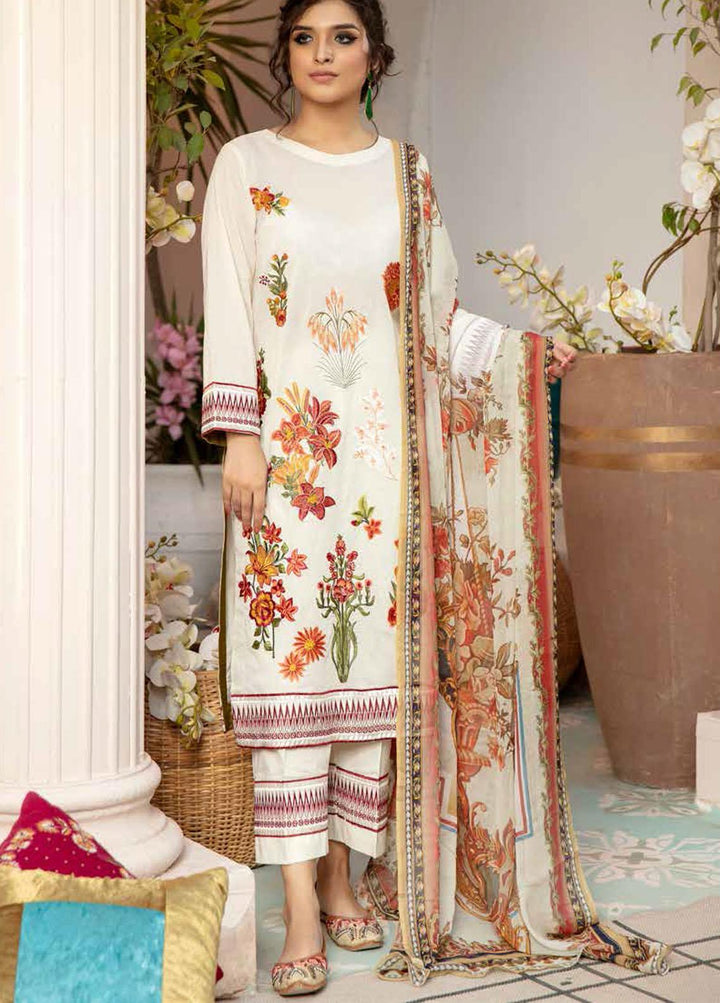 Zoha by Aymen Baloch Embroidered Lawn Suits Unstitched 3 Piece ZAB21FP 095 - Festive Collection