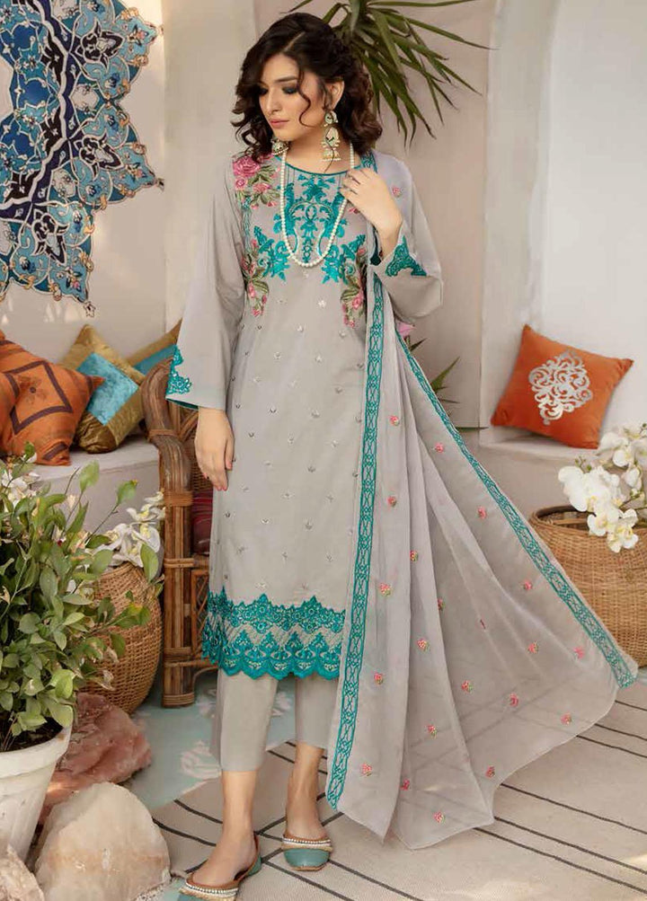 Zoha by Aymen Baloch Embroidered Lawn Suits Unstitched 3 Piece ZAB21FP 099 - Festive Collection
