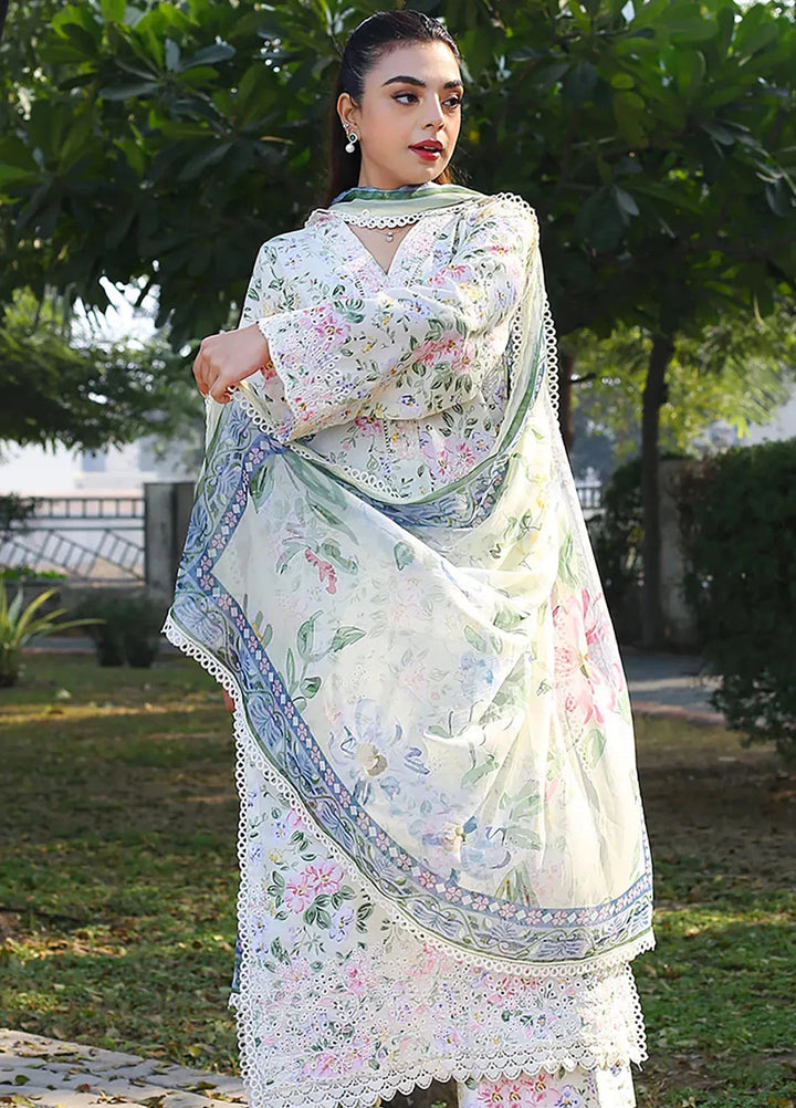 Zyna Embroidered Lawn Suit Unstitched 3 Piece ZYN25L D6-Anira - Summer Collection