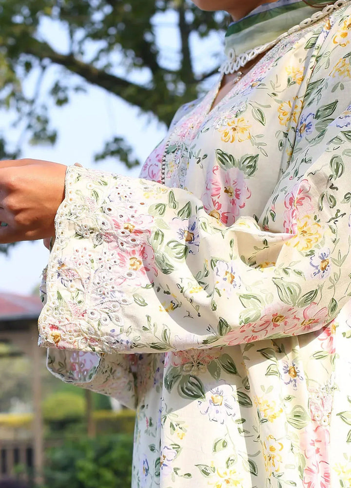 Zyna Embroidered Lawn Suit Unstitched 3 Piece ZYN25L D6-Anira - Summer Collection