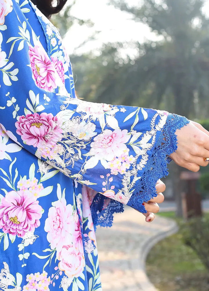 Zyna Embroidered Lawn Suit Unstitched 3 Piece ZYN25L D7-Verya - Summer Collection