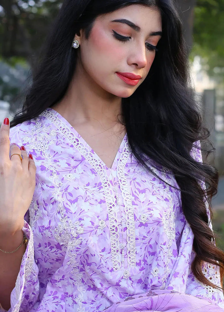 Zyna Embroidered Lawn Suit Unstitched 3 Piece ZYN25L D8-Sylia - Summer Collection
