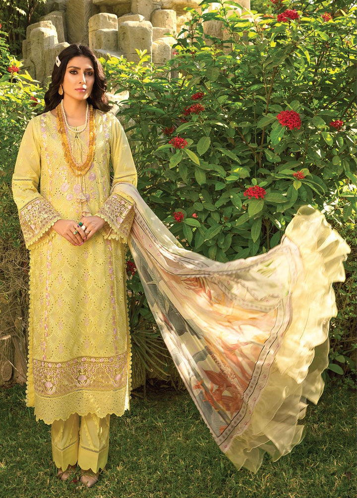 Zoha by Ansab Jahangir Embroidered Lawn Suits Unstitched 3 Piece ANJ21Z 01 Luana - Summer Collection
