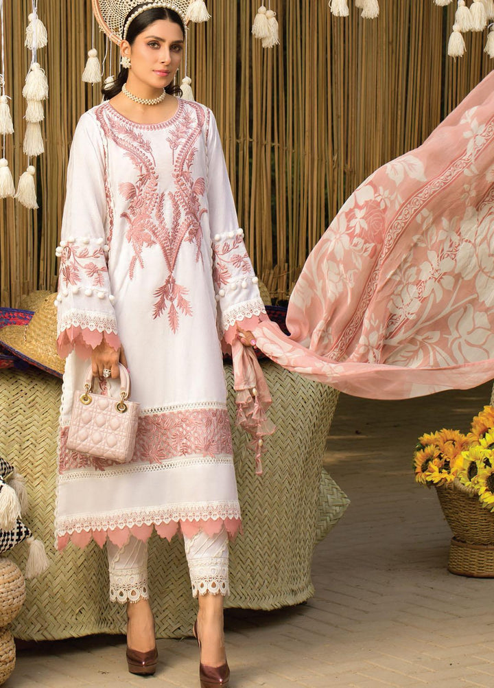 Zoha by Ansab Jahangir Embroidered Lawn Suits Unstitched 3 Piece ANJ21Z 09 Marina - Summer Collection