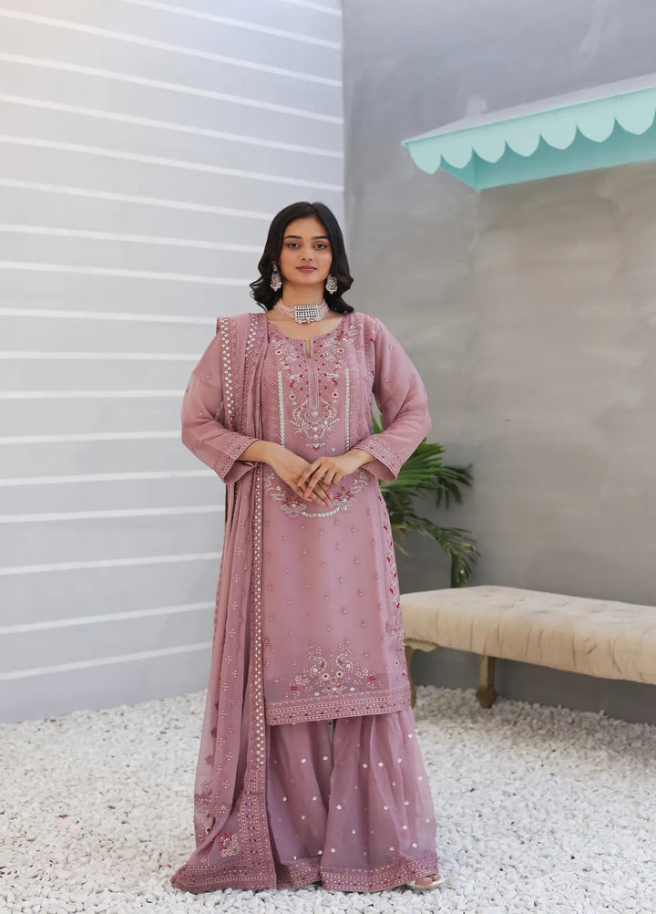 Zohan Ateeq Pret Embroidered Chiffon 3 Piece Suit Anaya Lilac