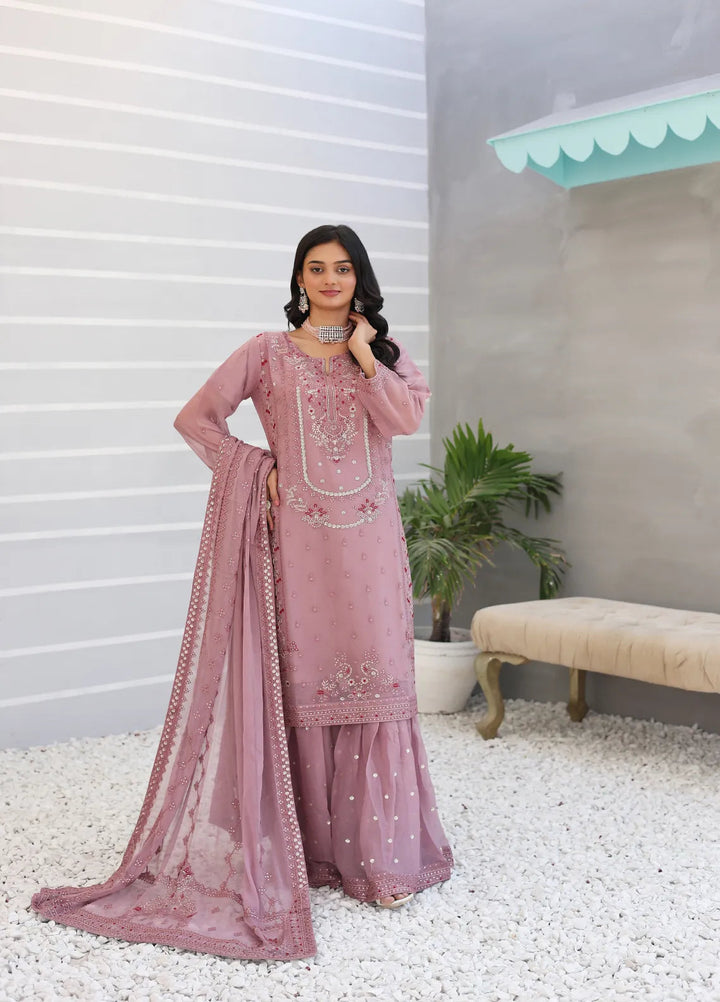 Zohan Ateeq Pret Embroidered Chiffon 3 Piece Suit Anaya Lilac