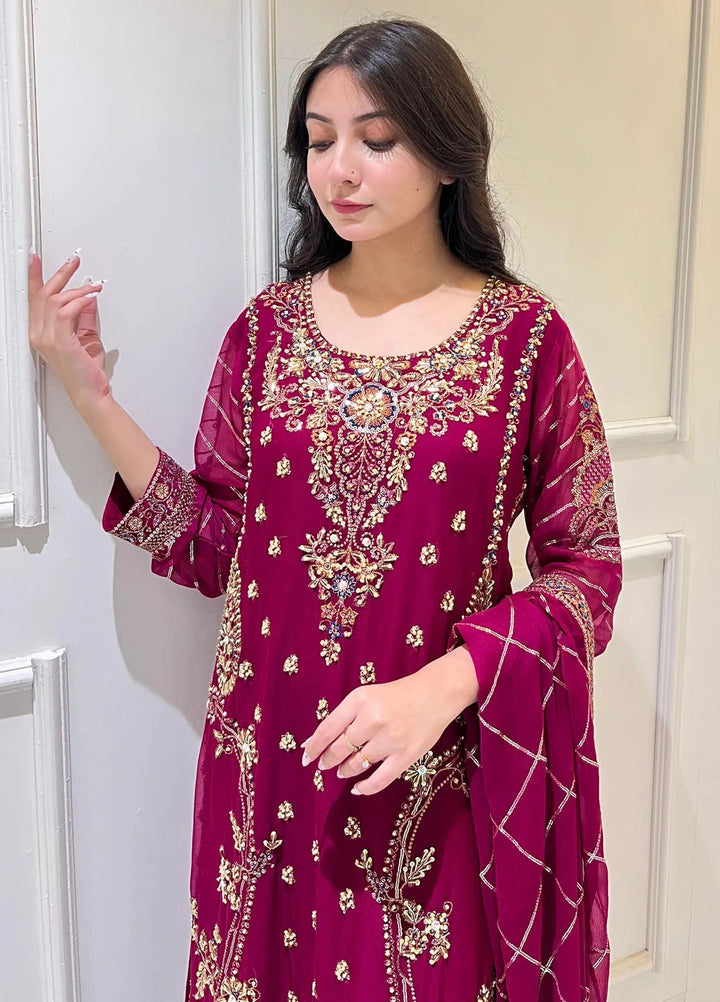 Zohan Ateeq Pret Embroidered Chiffon 3 Piece Suit Kaysaria