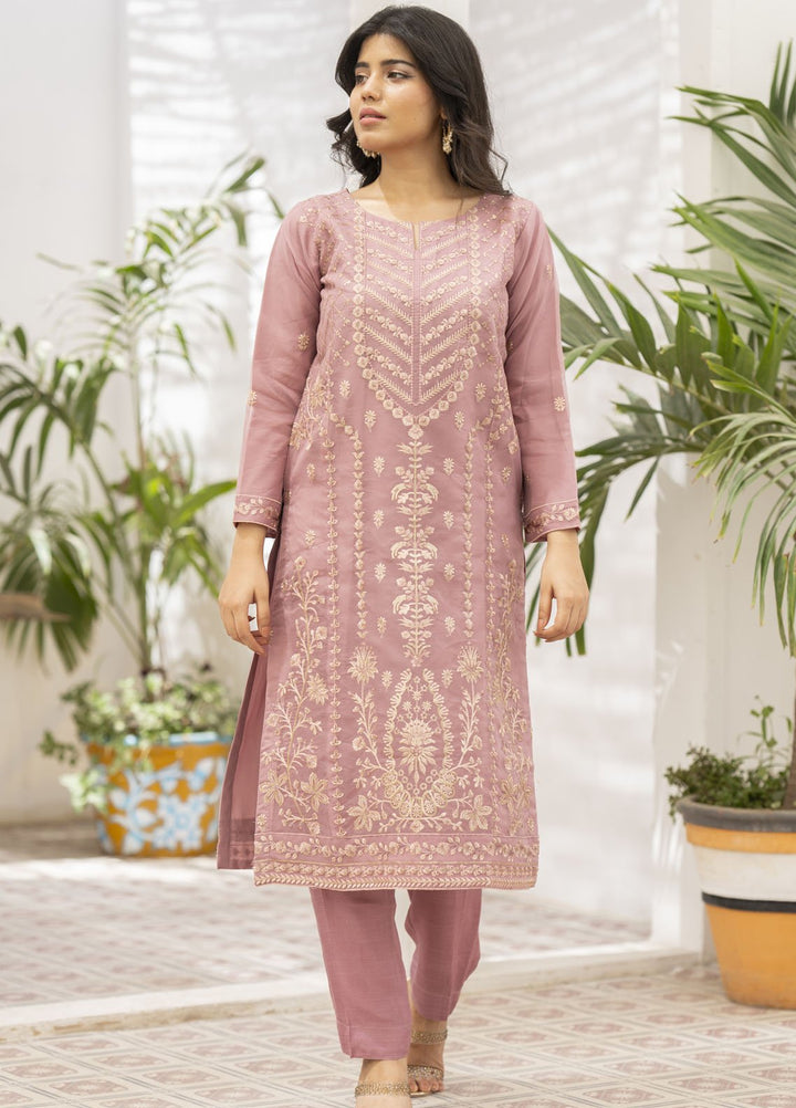 Zohan Ateeq Pret Embroidered Organza 3 Piece Suit Ayeza Pink