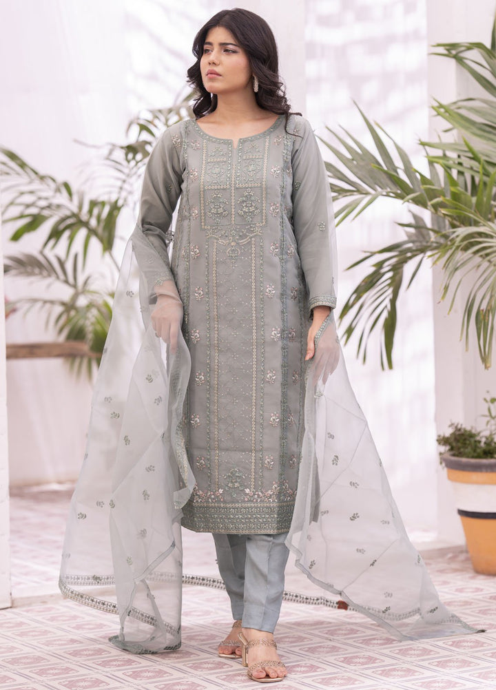 Zohan Ateeq Pret Embroidered Organza 3 Piece Suit Ifrah Pastel Green