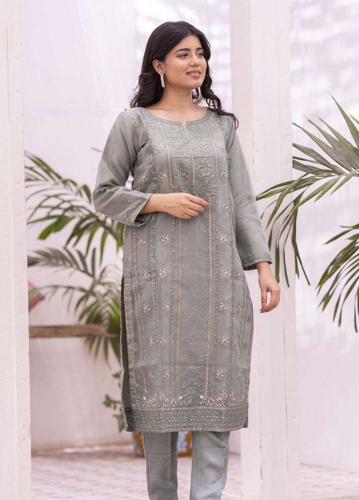 Zohan Ateeq Pret Embroidered Organza 3 Piece Suit Ifrah Pastel Green