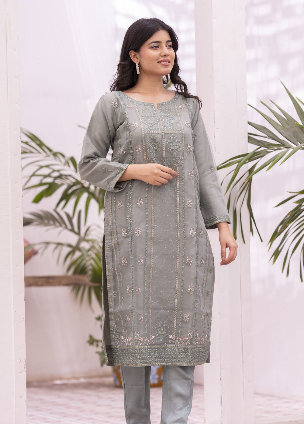 Zohan Ateeq Pret Embroidered Organza 3 Piece Suit Ifrah Pastel Green