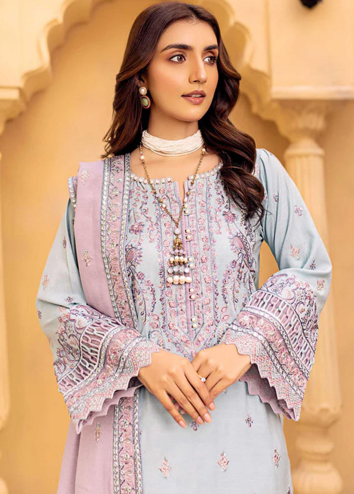 Zora By Eleshia Embroidered Dhanak Suits Unstitched 3 Piece ELS23Z SOFT SUNNY SHADES - Luxury Collection