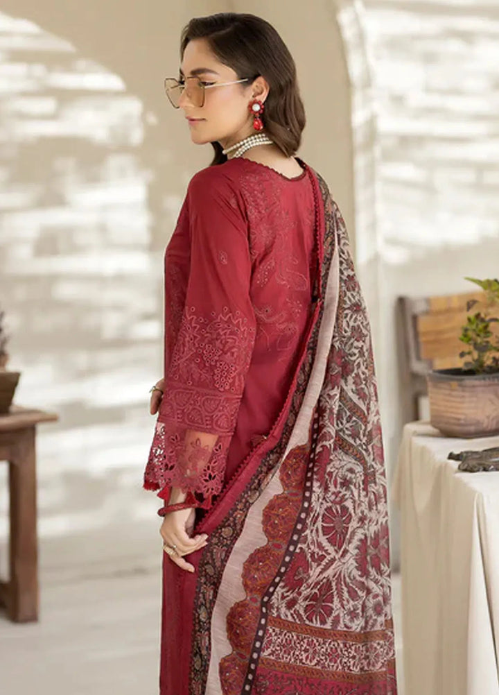 Zora By House Of Nawab Embroidered Lawn Suit Unstitched 3 Piece HON24Z FAHM - Summer Collection
