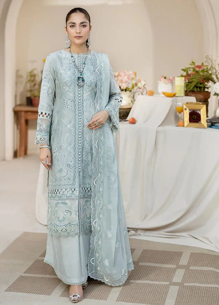 Zora By House Of Nawab Embroidered Lawn Suit Unstitched 3 Piece HON24Z QAIS - Summer Collection