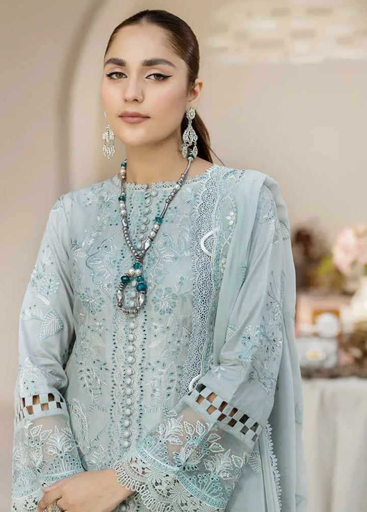 Zora By House Of Nawab Embroidered Lawn Suit Unstitched 3 Piece HON24Z QAIS - Summer Collection