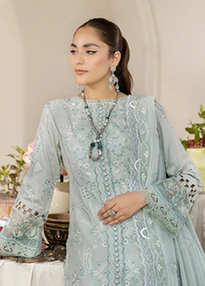 Zora By House Of Nawab Embroidered Lawn Suit Unstitched 3 Piece HON24Z QAIS - Summer Collection