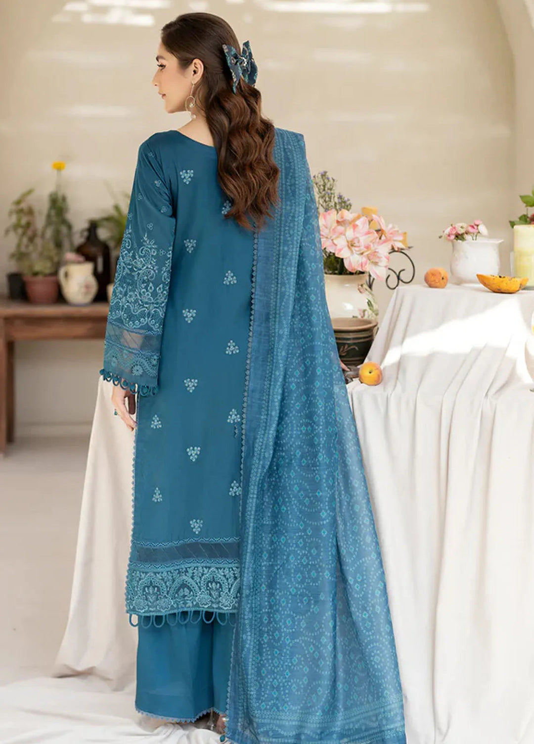 Zora By House Of Nawab Embroidered Lawn Suit Unstitched 3 Piece HON24Z QARIN - Summer Collection