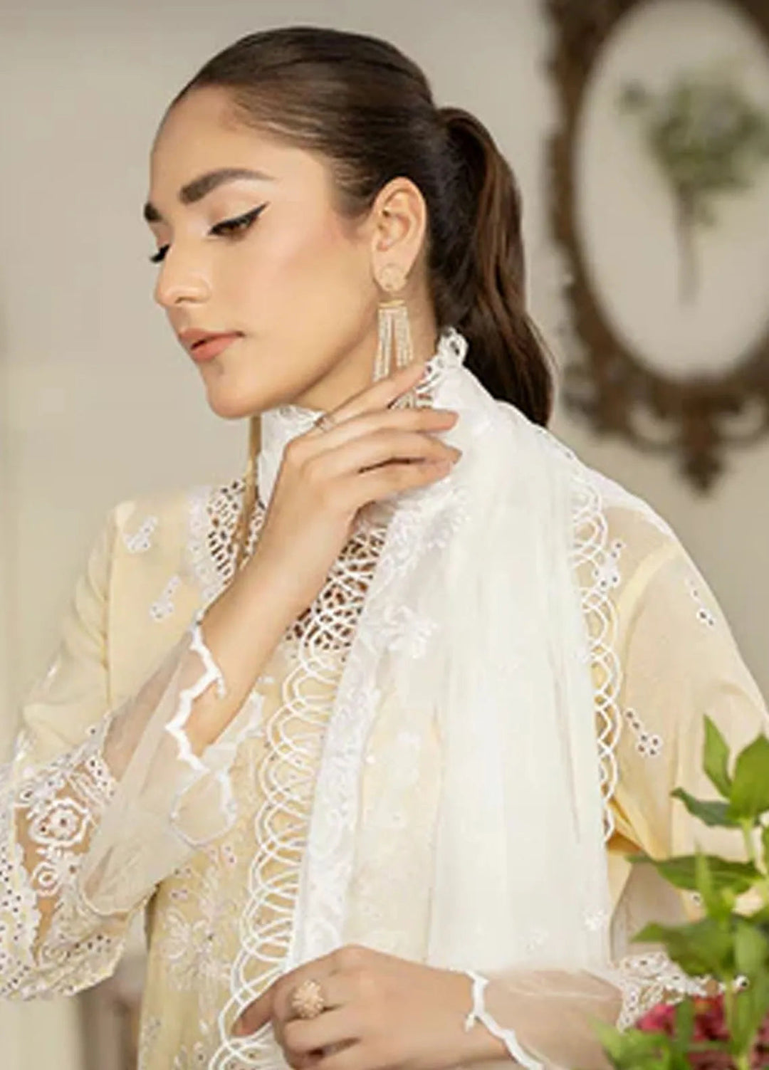 Zora By House Of Nawab Embroidered Lawn Suit Unstitched 3 Piece HON24Z SAADAT - Summer Collection