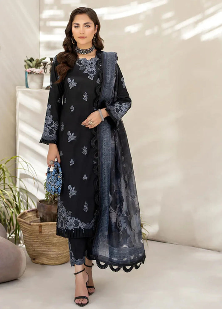 Zora By House Of Nawab Embroidered Lawn Suit Unstitched 3 Piece HON24Z VALEH - Summer Collection