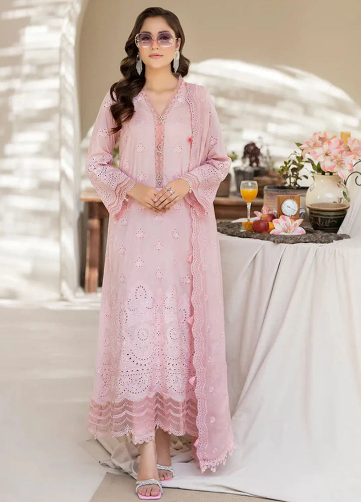 Zora By House Of Nawab Embroidered Lawn Suit Unstitched 3 Piece HON24Z VIREH - Summer Collection