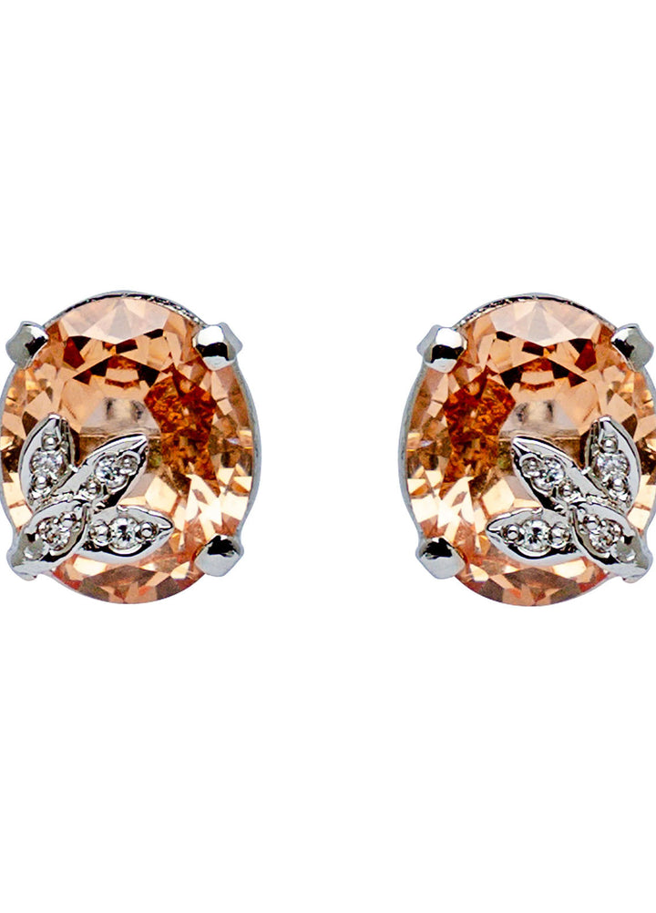 Zouhaira Earings Leaf Charm-Orange