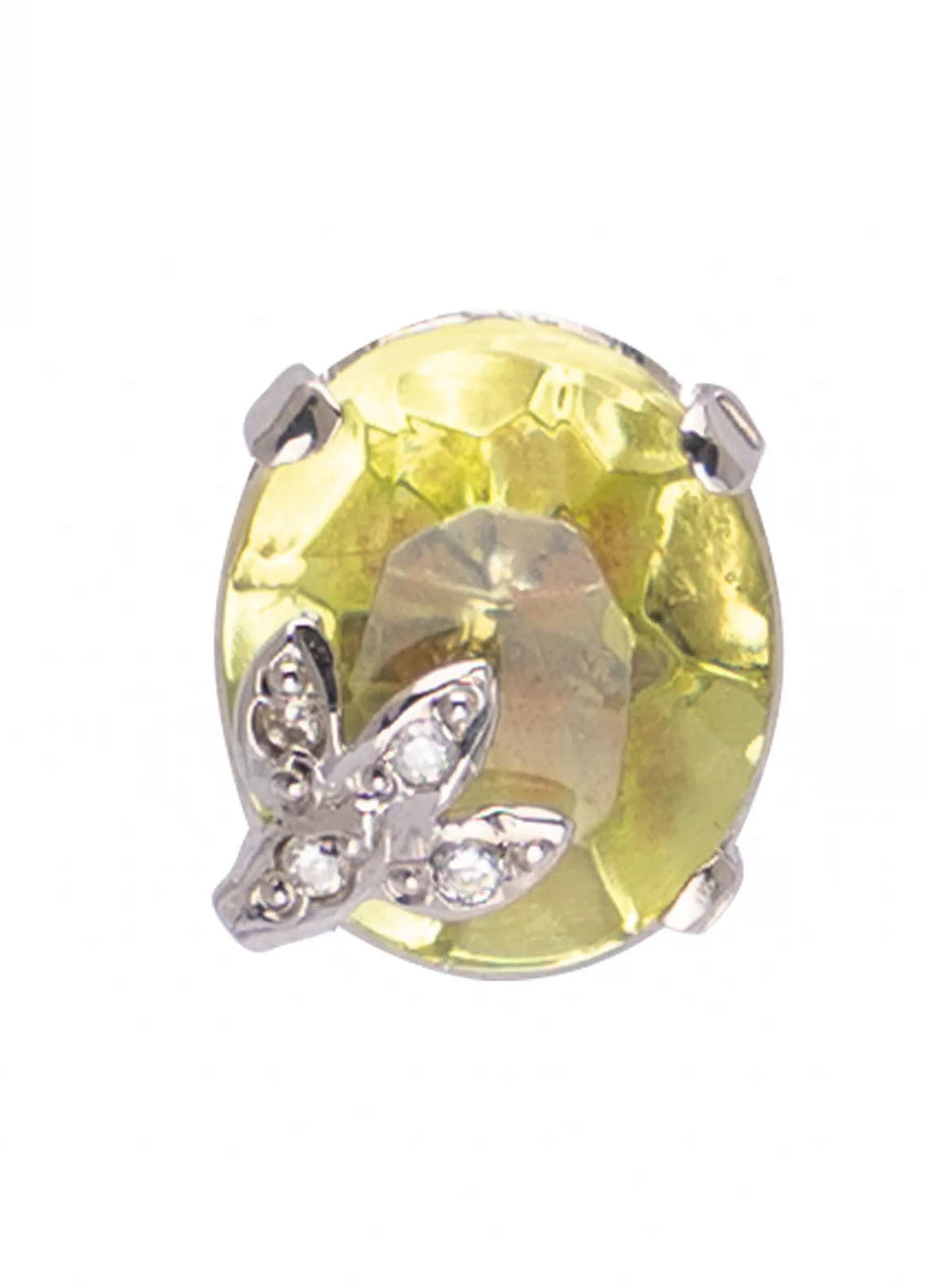 Zouhaira Earings Leaf Charm-Yellow