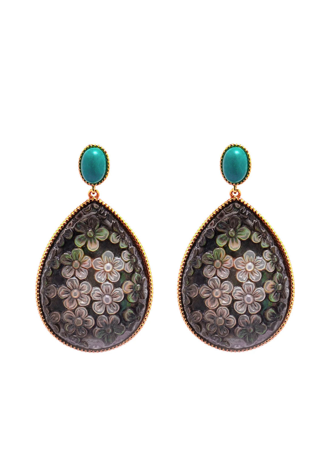 Zouhaira Earings Turquoise Bloom