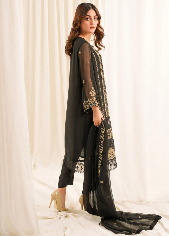 Zouj Embroidered Chiffon Suit Unstitched 3 Piece ZJ24 ZJ-CH-01 - Formal Collection