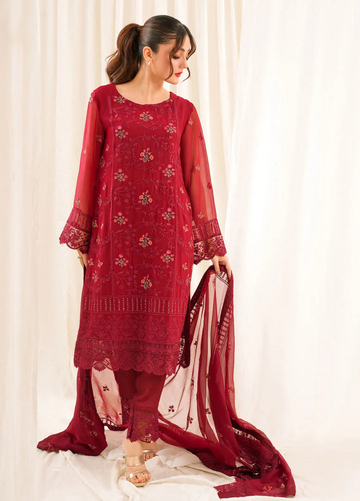 Zouj Embroidered Chiffon Suit Unstitched 3 Piece ZJ24 ZJ-CH-05 - Formal Collection