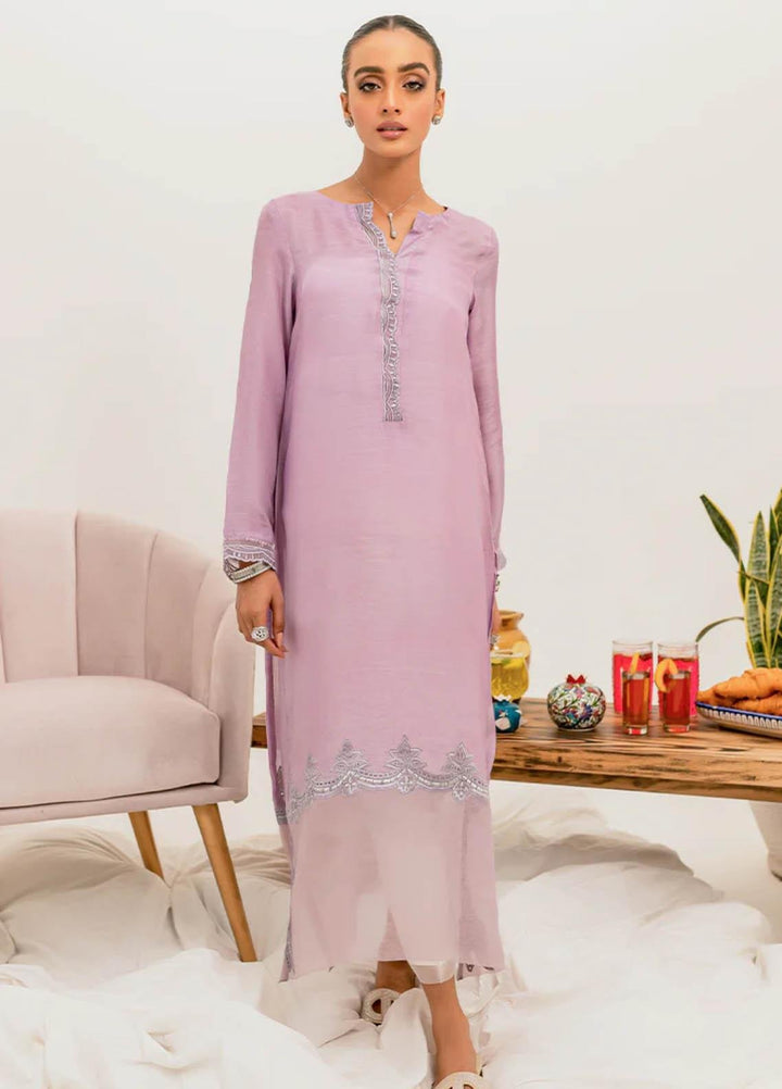 Zoya & Fatima Pret  Raw Silk 2 Piece Suit ZOF23P Viola