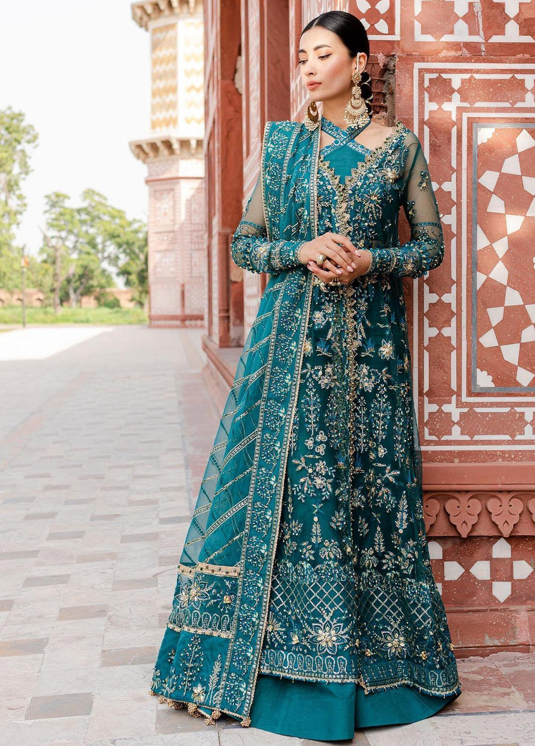 Zoya & Fatima Pret Embroidered Net 3 Piece Suit Faha